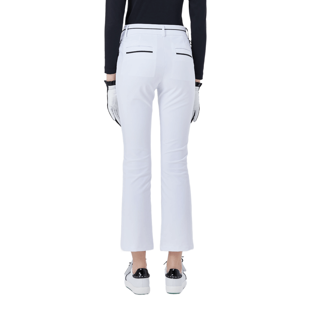 GoPlayer女高腰彈性高爾夫長褲(白)