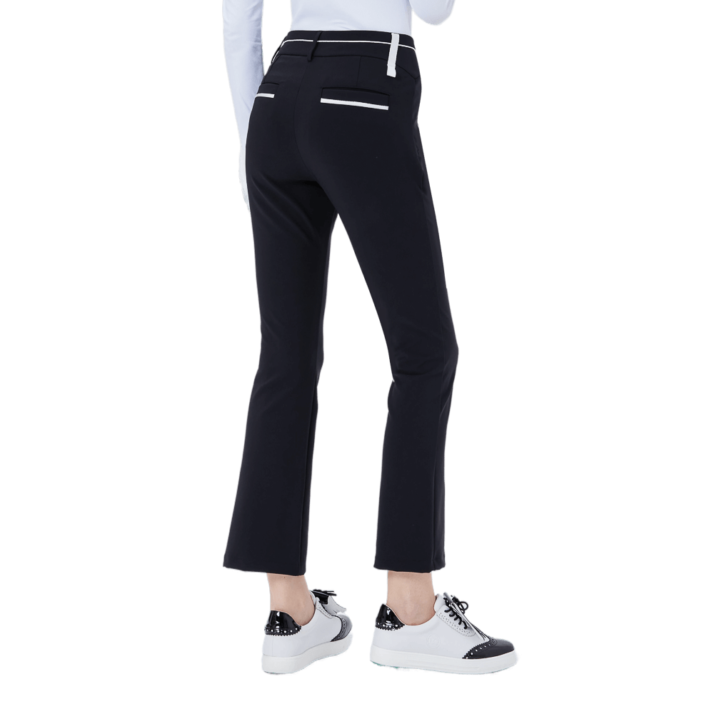 GoPlayer女高腰彈性高爾夫長褲(黑)