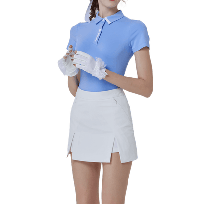 GoPlayer女彈性透氣短袖上衣(淡藍)