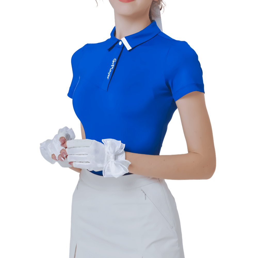 GoPlayer レディース伸縮性通気性半袖トップ (ロイヤルブルー)