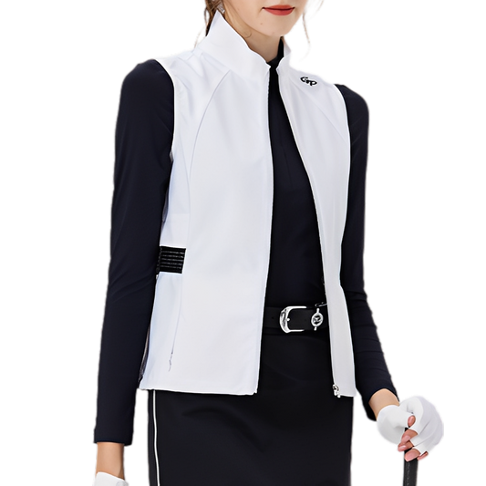 GoPlayer Women's Golf Waterproof Sports Vest (White)