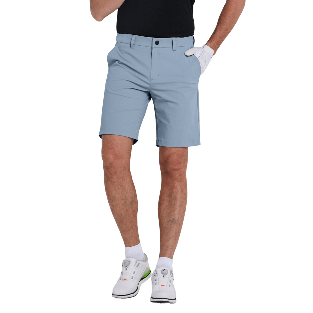 GoPlayer男彈性腰高爾夫短褲(水手藍)