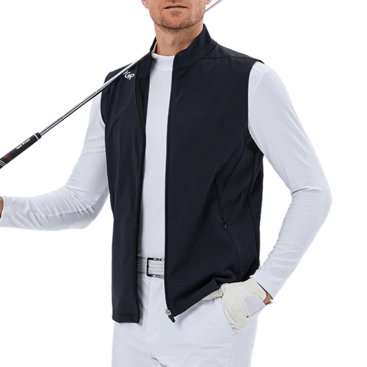GoPlayer Men's Golf Waterproof Sports Vest (Black)