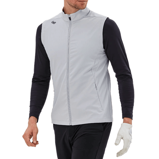 GoPlayer Men's Golf Waterproof Sports Vest (Light Gray)