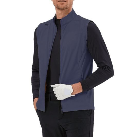 GoPlayer Men's Golf Waterproof Sports Vest (Dark Blue)