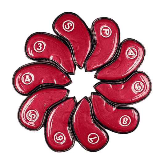 GoPlayer 高爾夫PU數字鐵桿套組(紅)