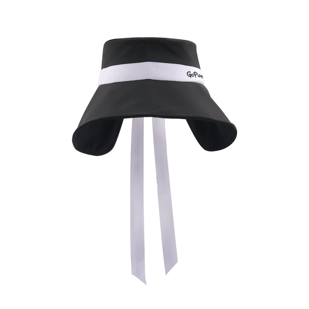 GoPlayer Women's Large Brim Folding Sun Hat (Black)