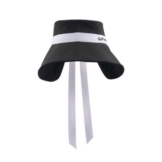 GoPlayer Women's Large Brim Folding Sun Hat (Black)