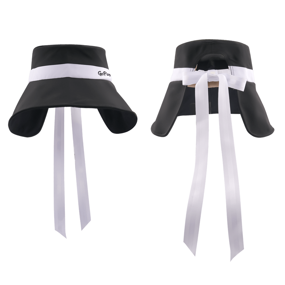 GoPlayer Women's Large Brim Folding Sun Hat (Black)