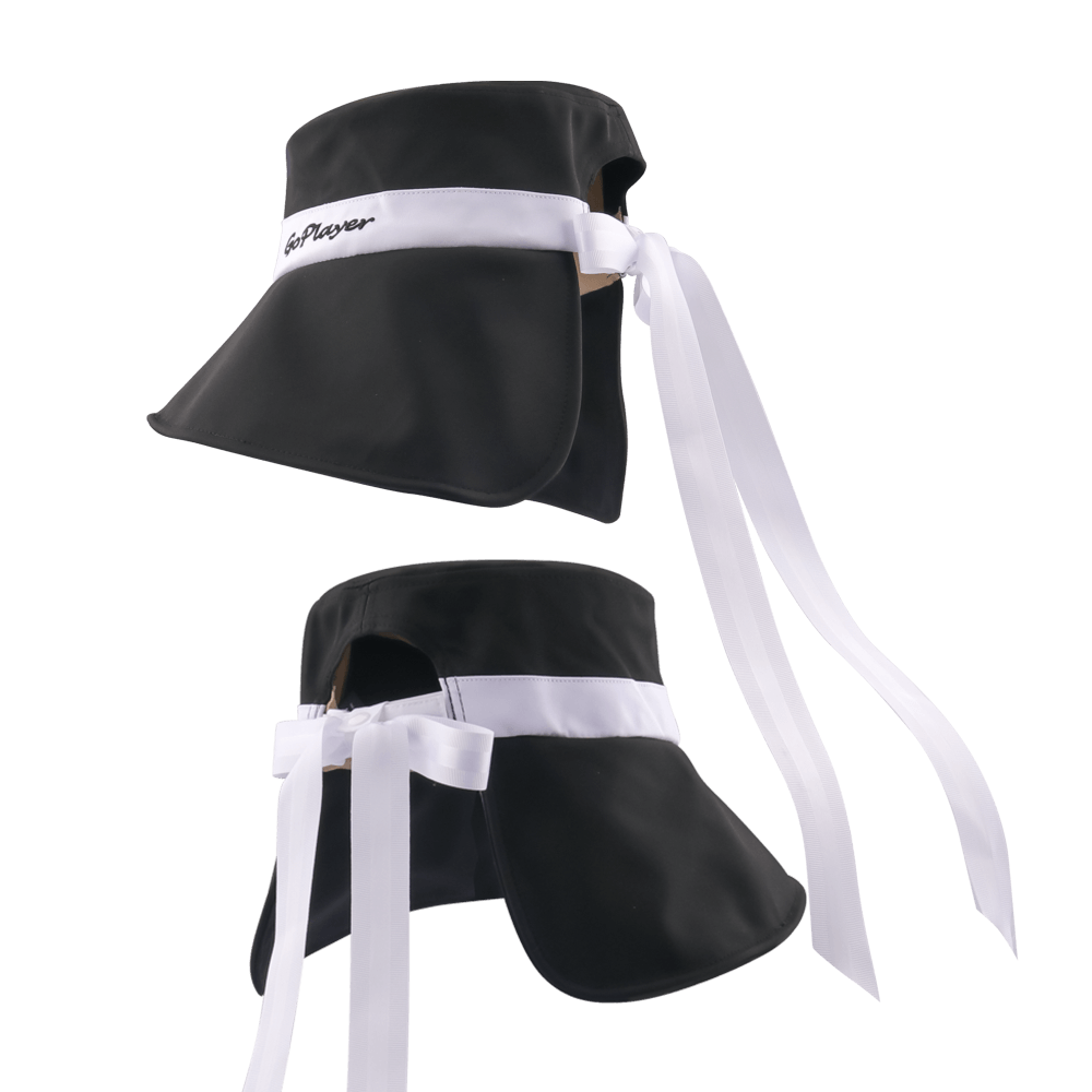 GoPlayer Women's Large Brim Folding Sun Hat (Black)