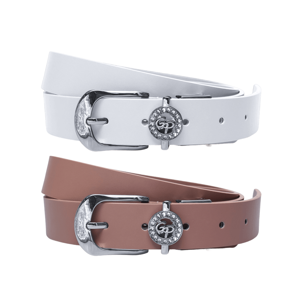 GoPlayer レディース ホースシューバックル ゴルフベルト (ダークピンク)