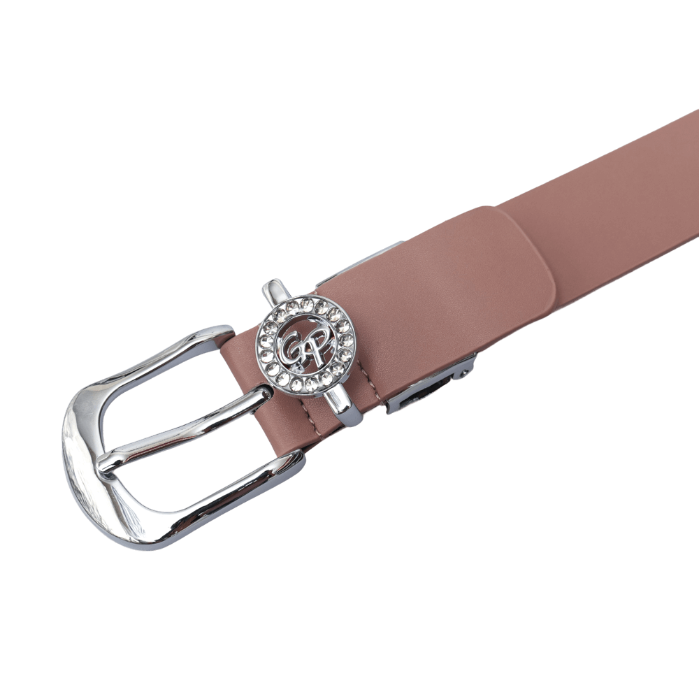 GoPlayer レディース ホースシューバックル ゴルフベルト (ダークピンク)