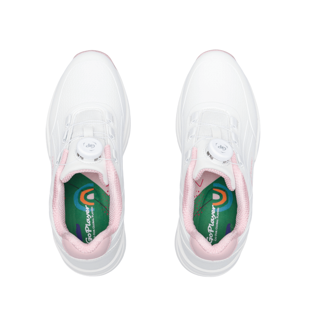 GoPlayer EliteLinks ゴルフ クラシック レディース シューズ (ホワイト)