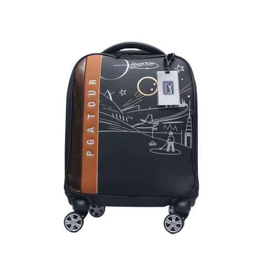 PGA拉桿四向輪衣物袋(黑金)