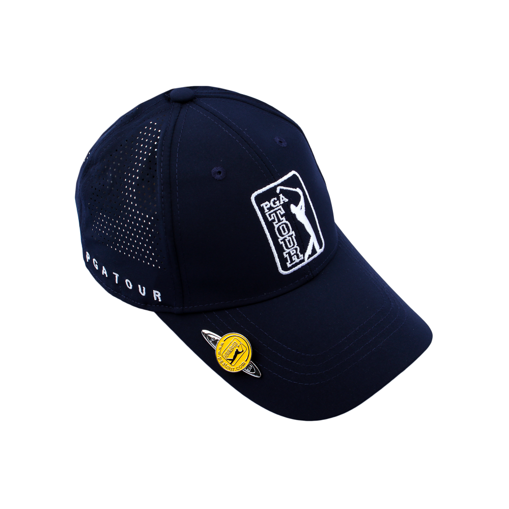 PGA高爾夫沖孔球標帽(藏青)