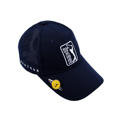 PGA高爾夫沖孔球標帽(藏青)