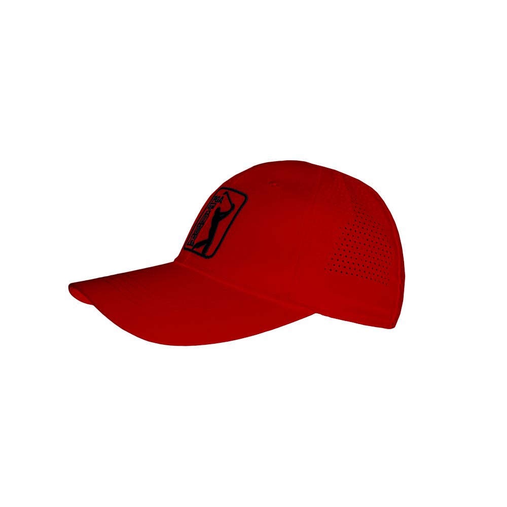 PGA高爾夫沖孔球標帽(紅)