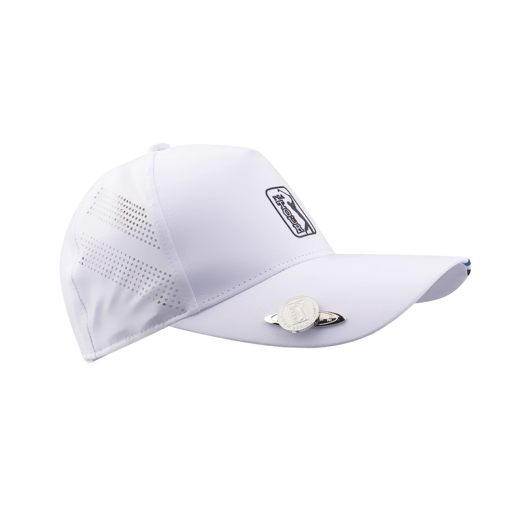 PGA TOUR高爾夫精緻球標帽(白)