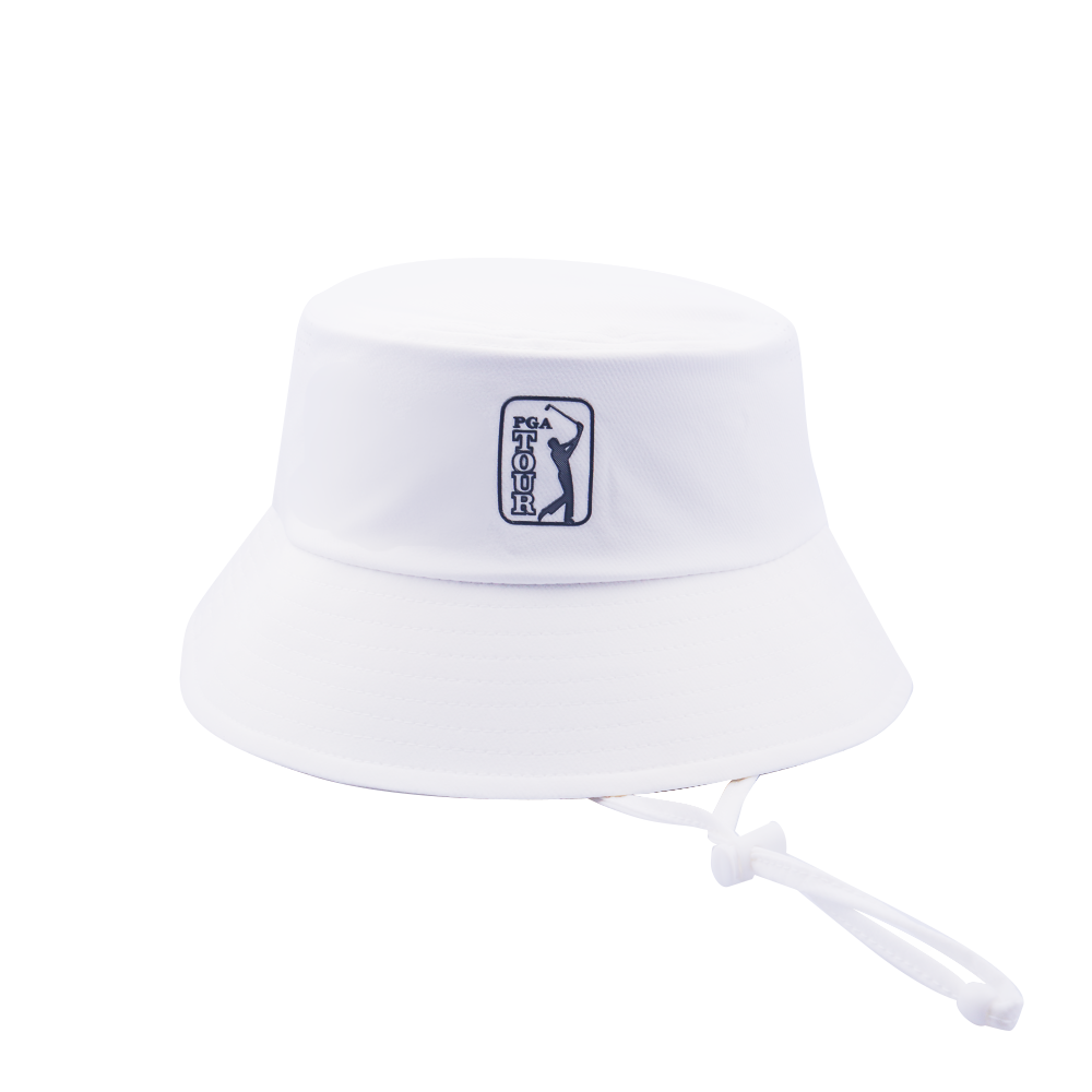 PGA TOUR 可調式高爾夫漁夫帽(白)
