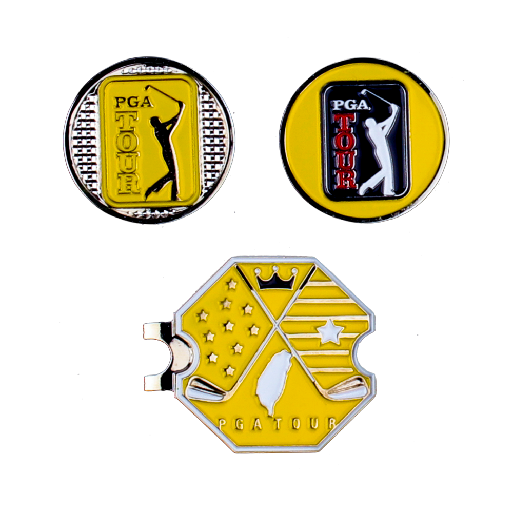 PGA hexagonal base + double cap clip (yellow)