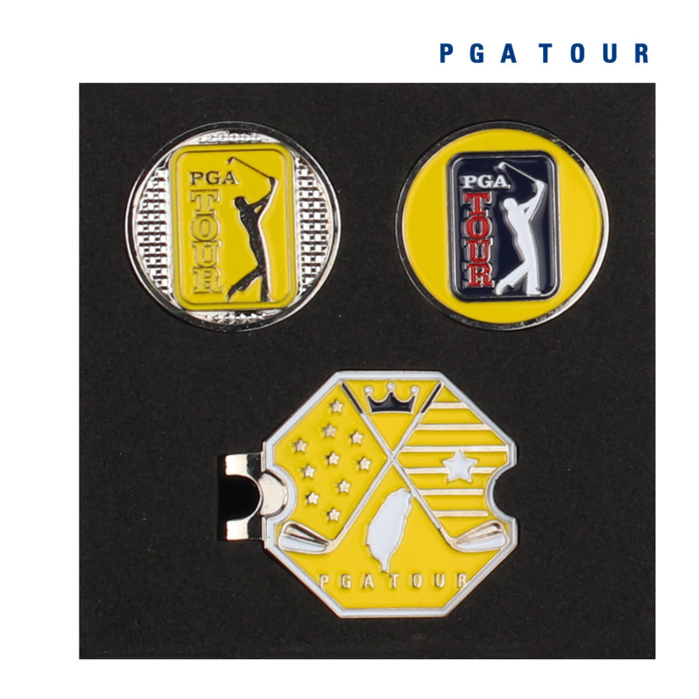 PGA hexagonal base + double cap clip (yellow)