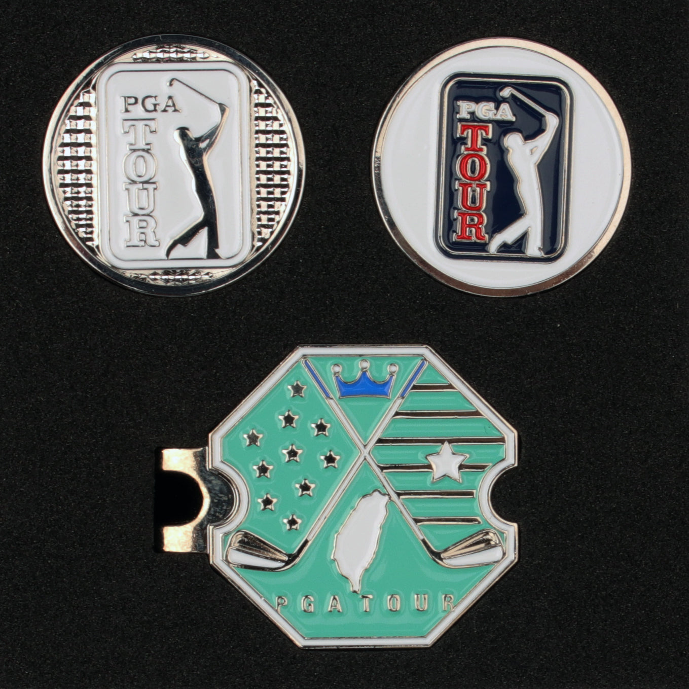 PGA hexagonal base + double cap clip (lake green)