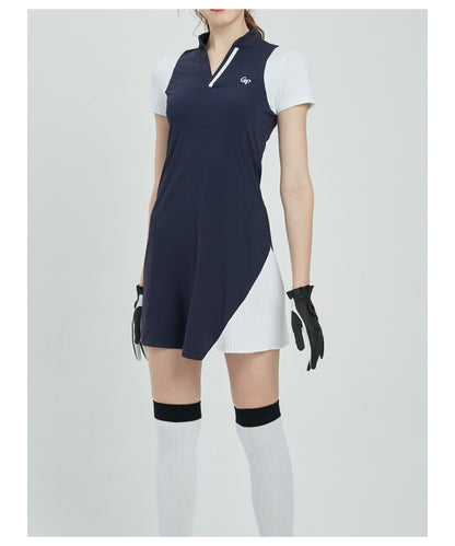 GoPlayer女高爾夫連身衣裙(深藍)
