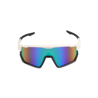 GoPlayer大框太陽眼鏡(白黑框 鍍綠片)
