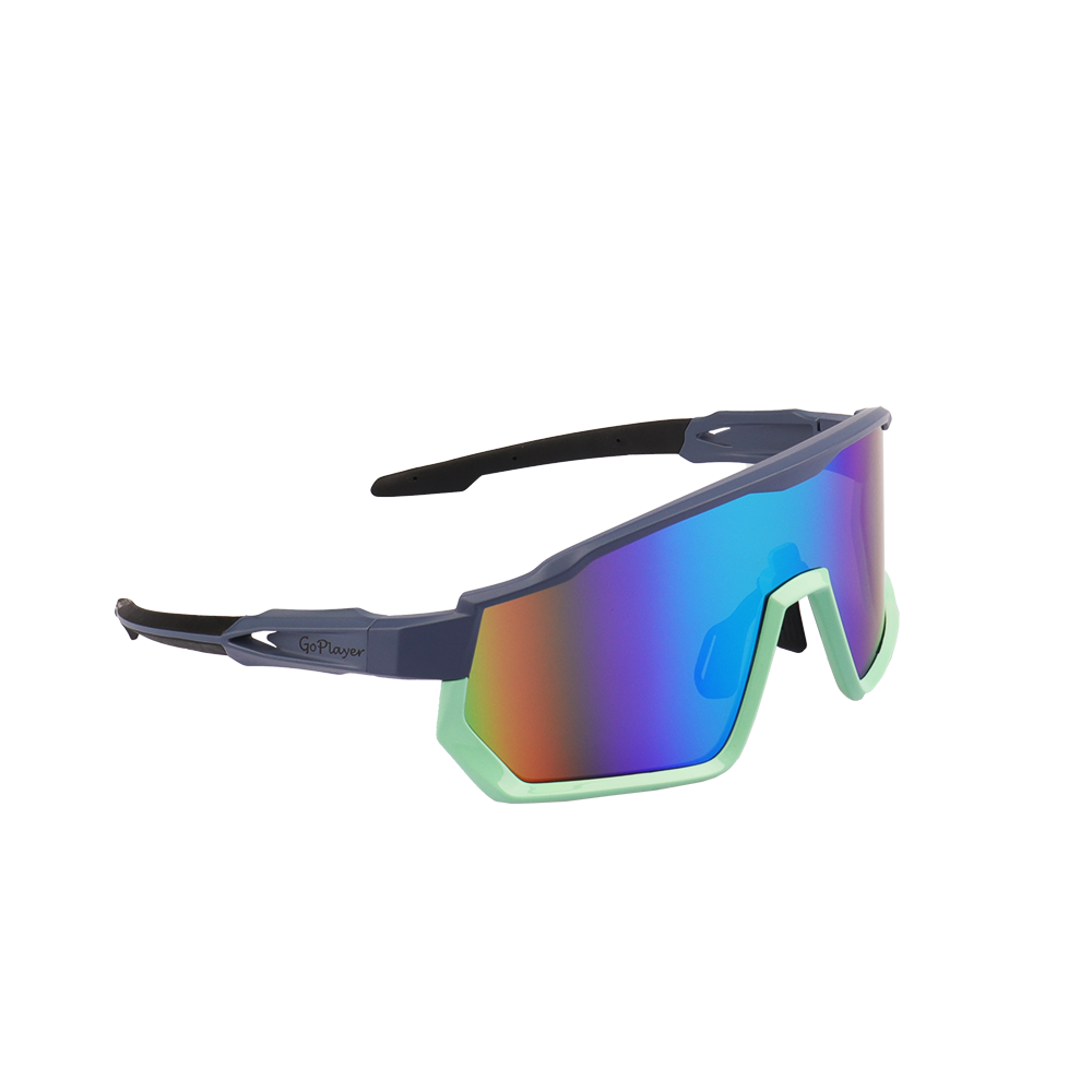 GoPlayer大框太陽眼鏡(藍綠框 鍍綠片)