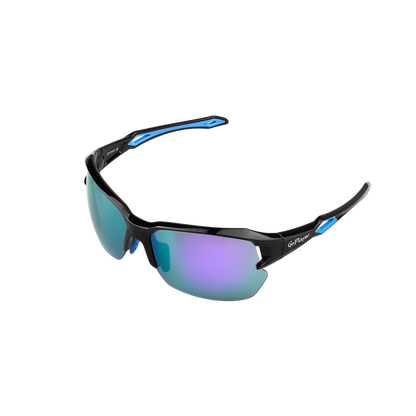 GoPlayer半框太陽眼鏡(黑框 鍍紫片)