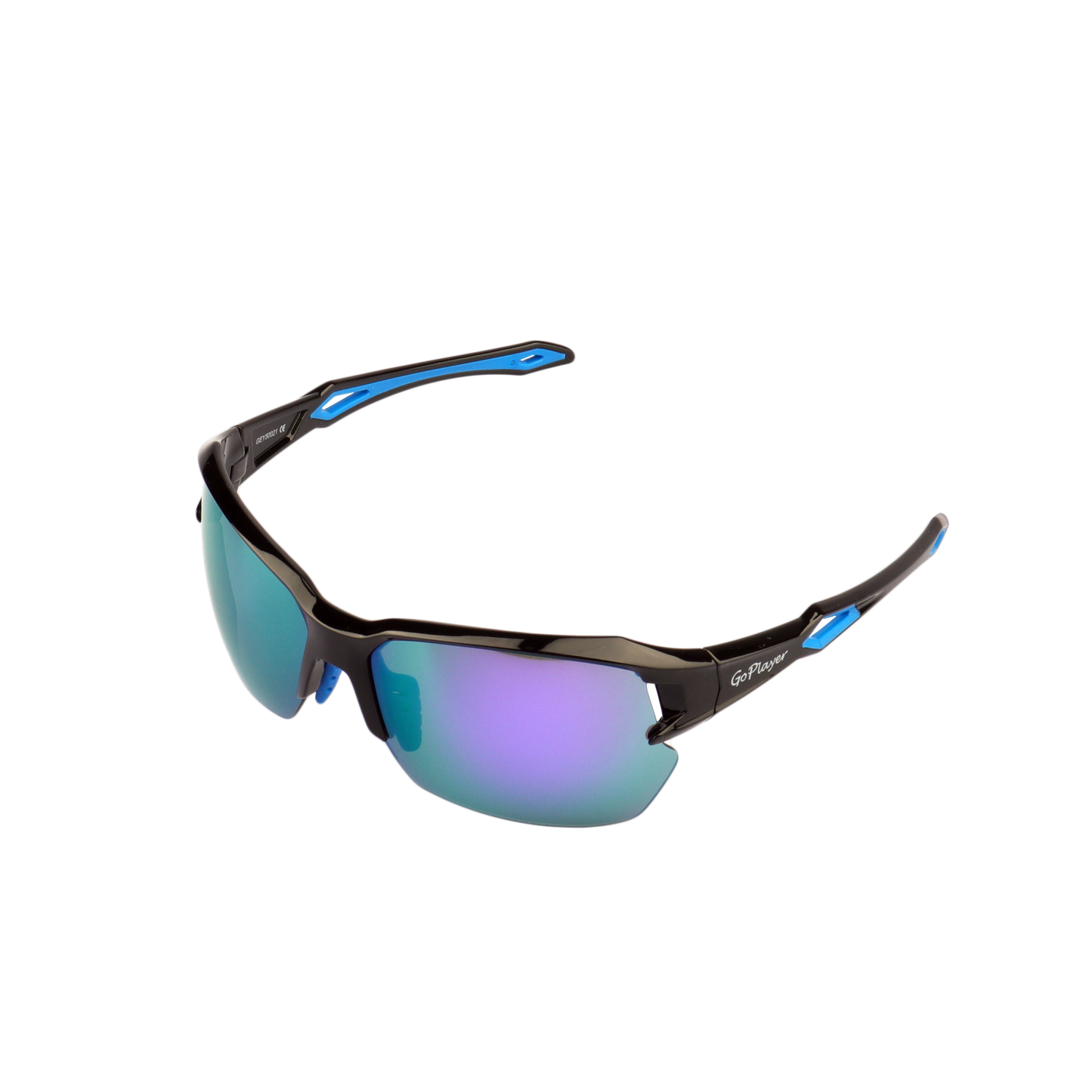 GoPlayer半框太陽眼鏡(黑框 鍍紫片)
