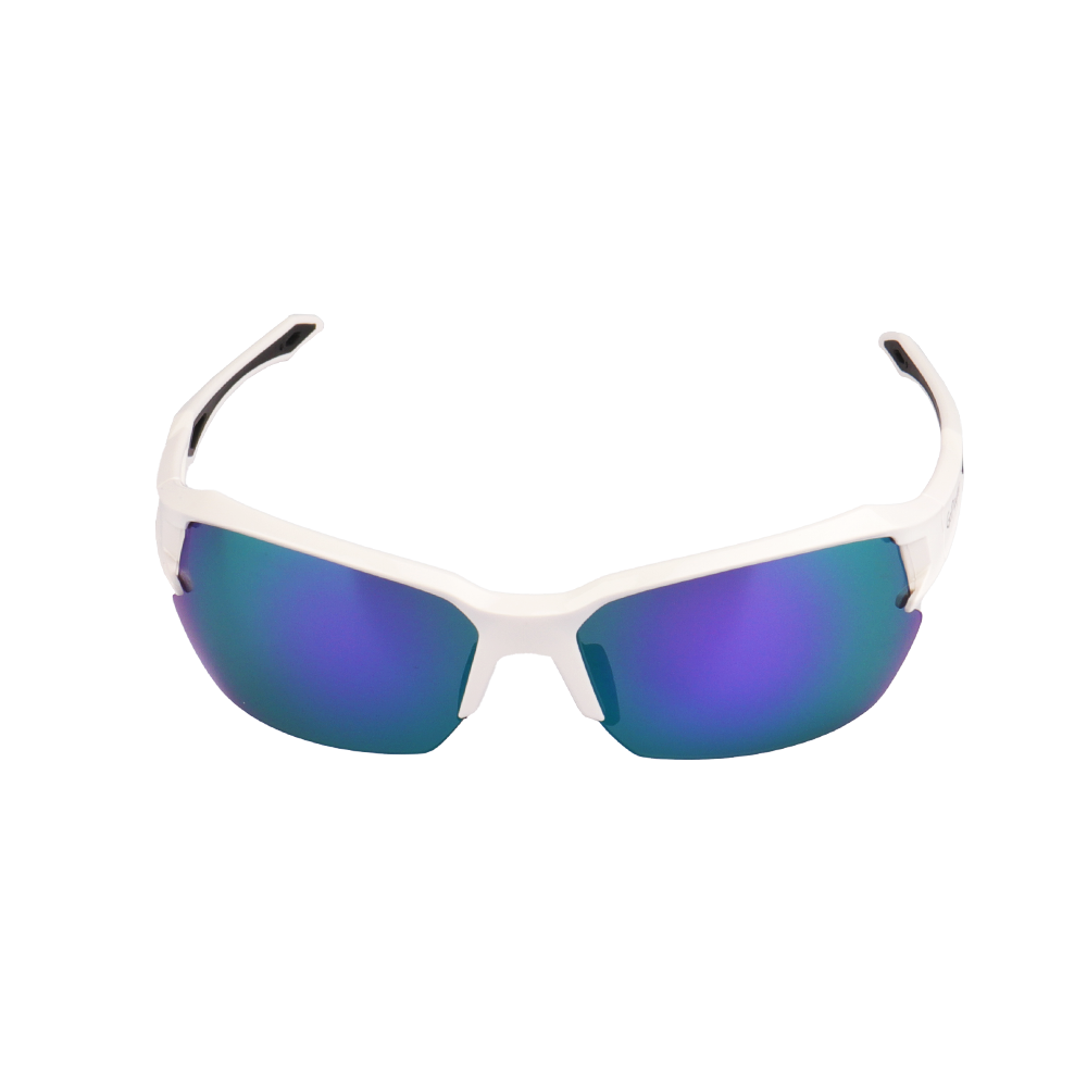 GoPlayer半框太陽眼鏡(白框 鍍紫片)