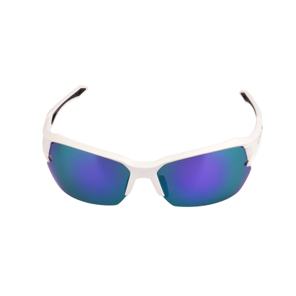 GoPlayer半框太陽眼鏡(白框 鍍紫片)