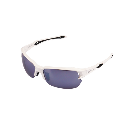 GoPlayer半框太陽眼鏡(白框 鍍銀片)