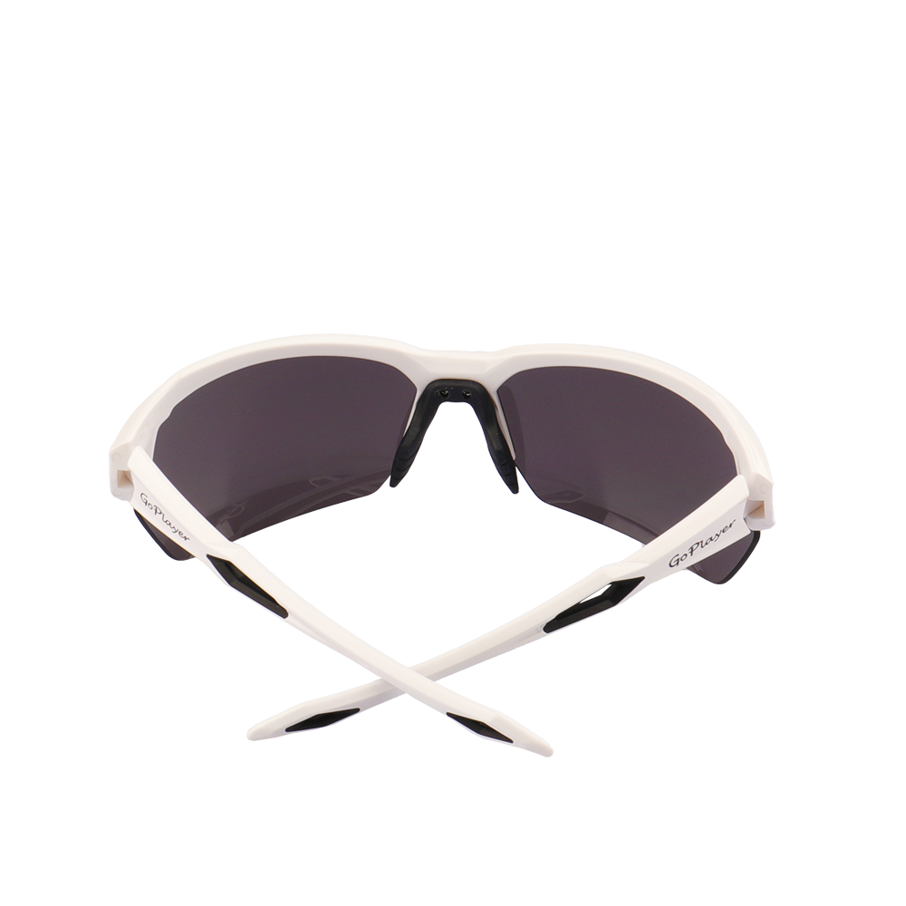 GoPlayer半框太陽眼鏡(白框 鍍銀片)