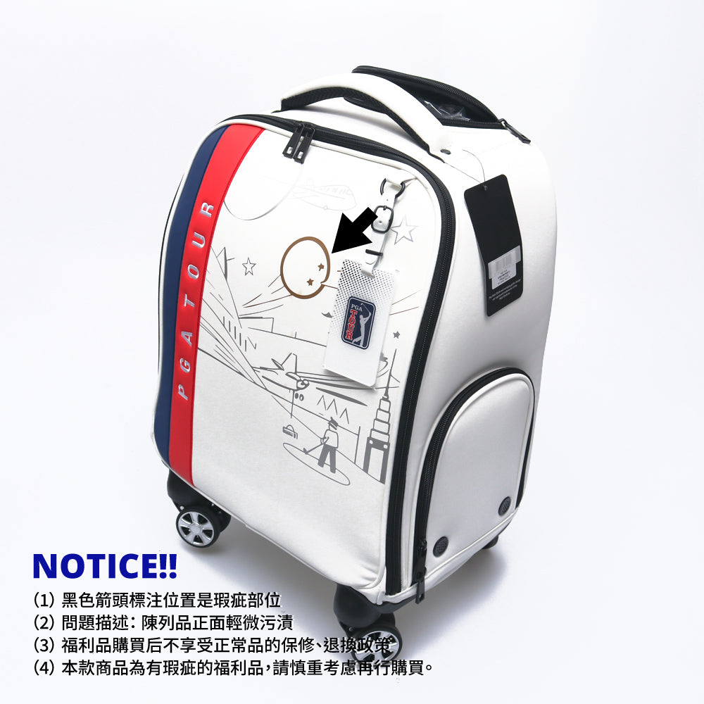 PGA trolley four-way wheel clothing bag (light blue)