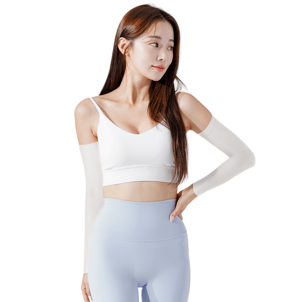GoPlayer Women's Cool Sun Protection Sleeves (White)