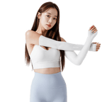 GoPlayer Women's Cool Sun Protection Sleeves (White)