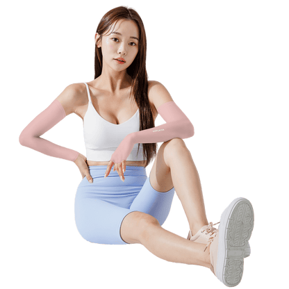 GoPlayer女涼感防曬袖套(粉紅)