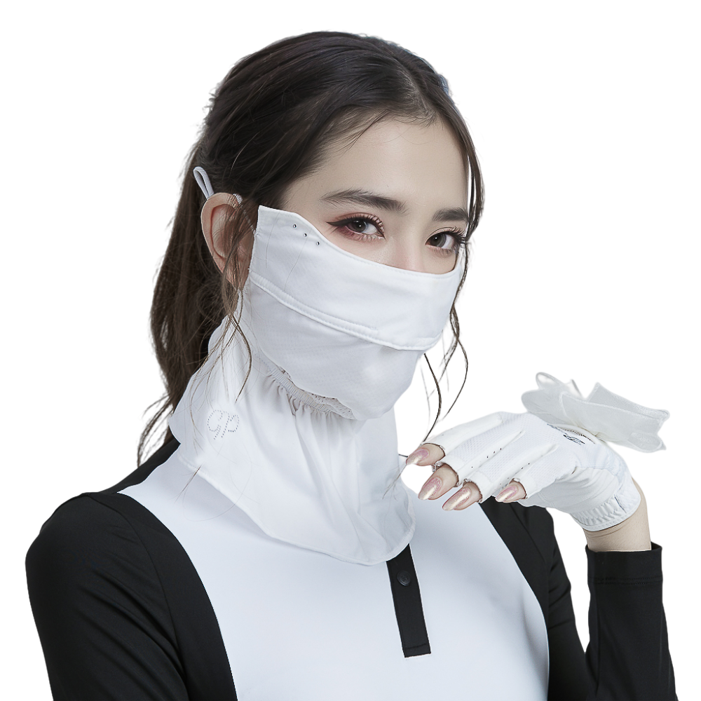 GoPlayer Stylish Breathable Sun Protection Face Mask (White)