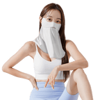 GoPlayer レディース クールサンスクリーンマスク（ライトグレー）