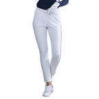 GoPlayer女彈性腰高爾夫長褲(白)