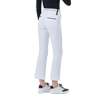 GoPlayer女高腰彈性高爾夫長褲(白)