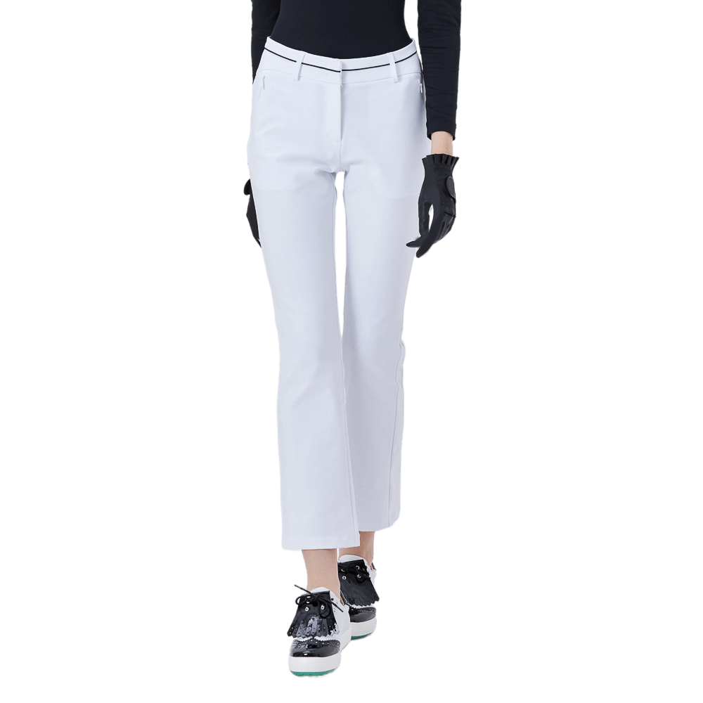GoPlayer Women's High Waist Elastic Golf Pants (White)