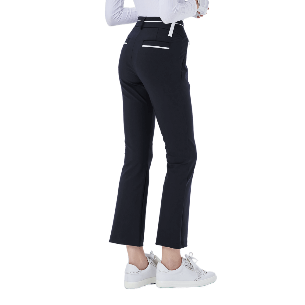GoPlayer女高腰彈性高爾夫長褲(黑)