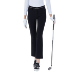 GoPlayer女高腰彈性高爾夫長褲(黑)