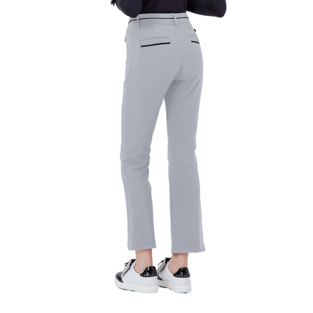 GoPlayer女高腰彈性高爾夫長褲(灰)