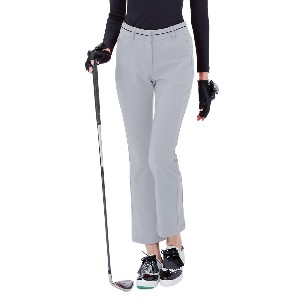 GoPlayer Women's High Waist Elastic Golf Pants (Grey)