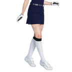 GoPlayer女彈性腰高爾夫褲裙(藏青)