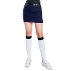 GoPlayer女彈性腰高爾夫褲裙(藏青)